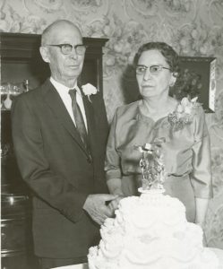Joe H. Anderson and wife Lena Lorice Anderson on 50th anniversary about 2/2/1960